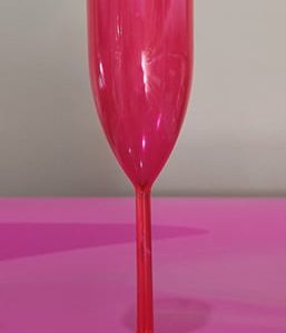 TAÇA DE ESPUMANTE ROSA CRISTAL  180 ml